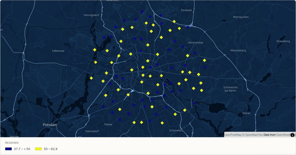 Air quality monitoring in Berlin — Classified diamonds