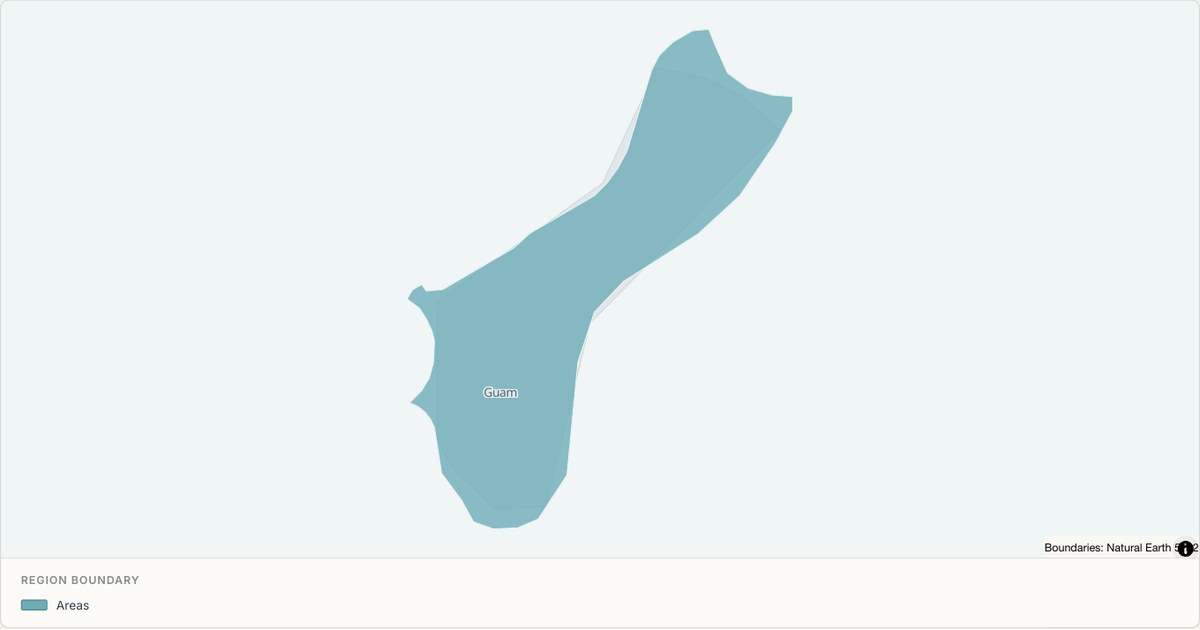 Guam boundary map — Single boundary built from TopoJSON