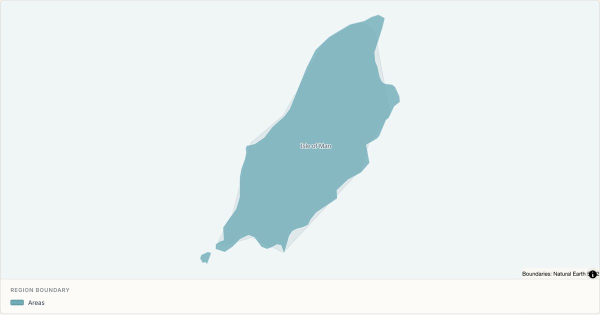 Isle of Man boundary map — Single boundary built from TopoJSON