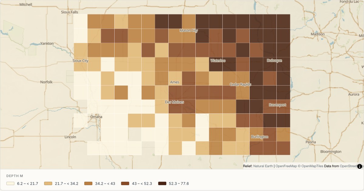 Iowa soil survey grid — Survey grid