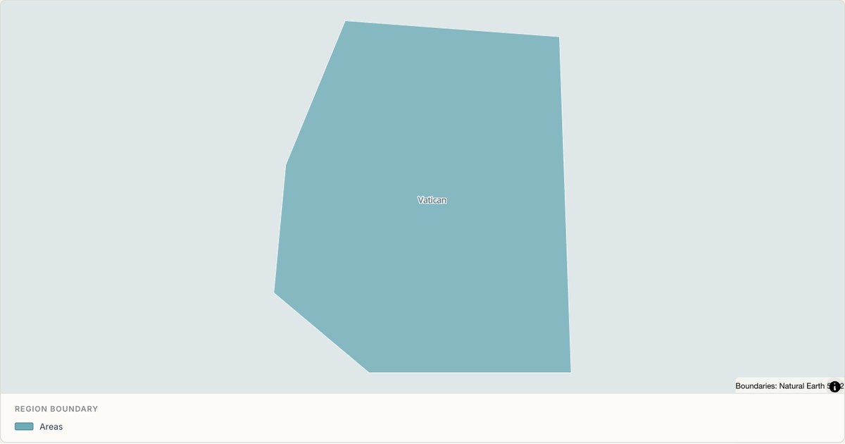 Vatican boundary map — Single boundary built from TopoJSON